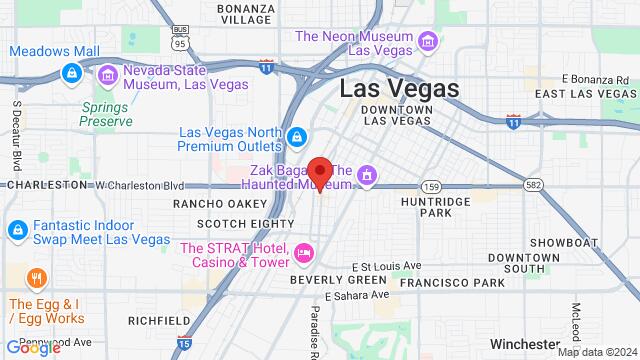 Map of the area around 1120 South Main Street, Las Vegas, NV, US