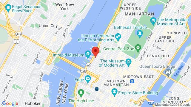 Map of the area around 660 12th Ave, New York, NY 10019