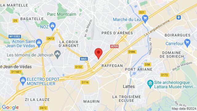 Map of the area around Le temple de la danse, 260 rue du puech radier 34970 Lattes