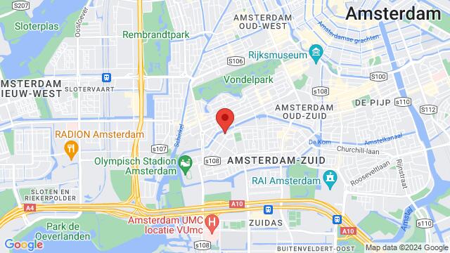 Map of the area around Olympiaweg 14, 1076 VX Amsterdam, Nederland,Amsterdam, Netherlands, Amsterdam, NH, NL
