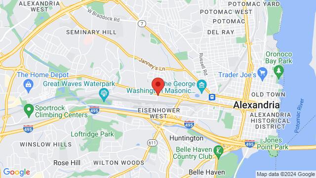 Map of the area around Dance Studio Lioudmila, 18 Roth St 2Nd Floor, Alexandria, VA, 22314, United States