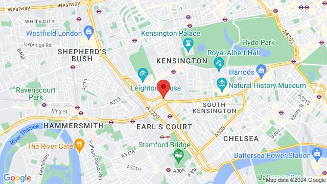 Map of the area around St Phillip’s Church, St Phillip's Church, Earl's Court Road, London, W8 6QH, United Kingdom