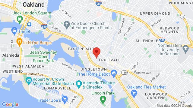 Map of the area around 2744 East 11th Street, Ste A01, 94601, Oakland, CA, United States