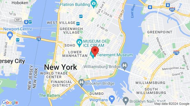 Map of the area around 113 Ludlow Street, 10002, New York, NY, US