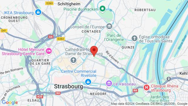 Map of the area around Université populaire européenne, 9 Pl. de l'Université, 67000 Strasbourg, France