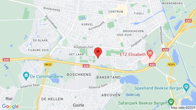 Map of the area around Olympiaplein, 382,Tilburg, Netherlands, Tilburg, NB, NL