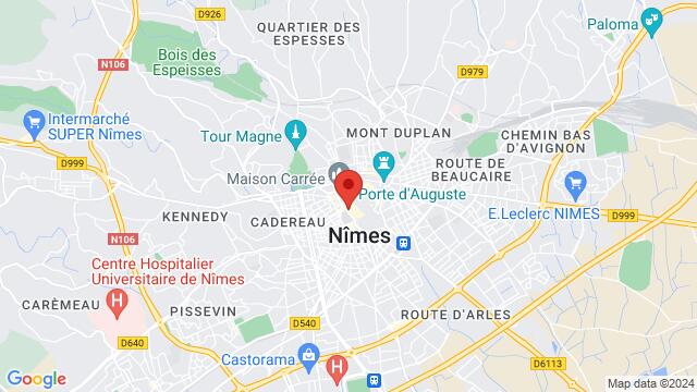 Kaart van de omgeving van 22 bd Victor Hugo 30000 Nîmes