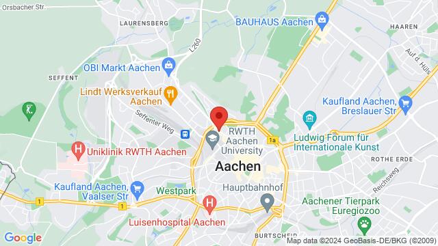Kaart van de omgeving van Pontstraße 141-149, 52062, Aachen