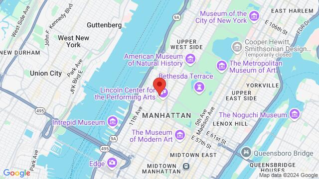 Map of the area around Enter via 111 Amsterdam Ave. between West 64th and 65th Street, New York, NY, US