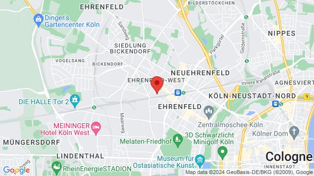 Map of the area around Herbrandstr. 21, 50825, Köln