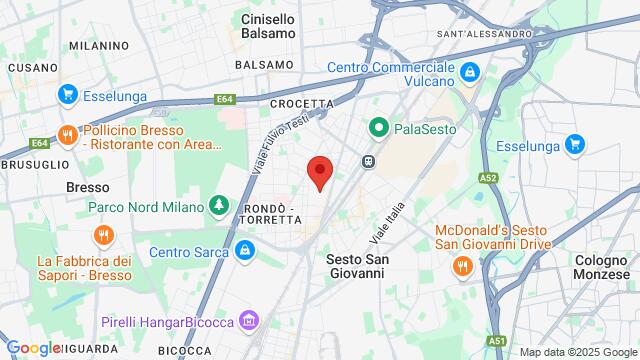 Map of the area around Via Vittorio Padovani,38, Sesto San Giovanni, Milan, Italy