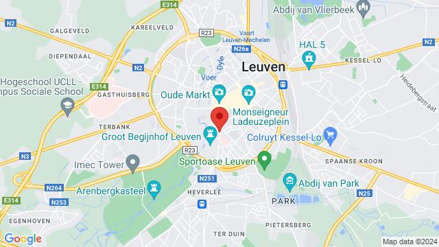 Map of the area around STUKcafé Naamsestraat 96 3000 Leuven