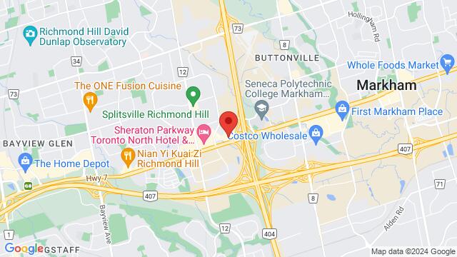 Map of the area around Marlowe Restaurant and Wine Bar, 155 York Blvd, Richmond Hill, Ontario, L4B 4A7, Canada