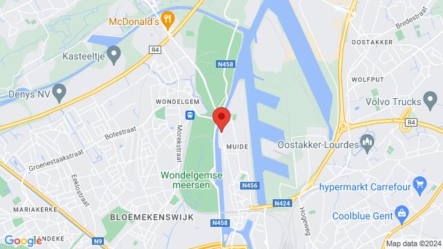 Karte der Umgebung von Meulesteedsesteenweg 515, 9000 Gent, België,Gent, Belgium, Gent, OV, BE