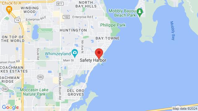 Carte des environs Safety Harbor Resort and Spa, 105 N Bayshore Dr, Safety Harbor, FL, 34695, United States