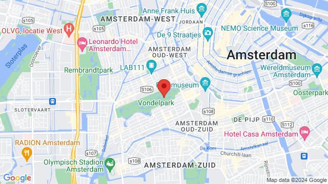 Map of the area around Vondelpark 5A, 1071 AA Amsterdam, Nederland,Amsterdam, Netherlands, Amsterdam, NH, NL