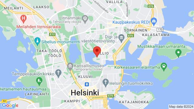 Map of the area around Paasivuorenkatu 5 A, 00530, Helsinki, Finland