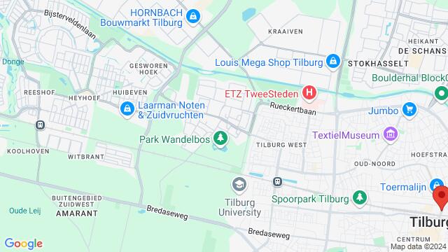 Map of the area around Klasse Theater - Tilburg (NL)