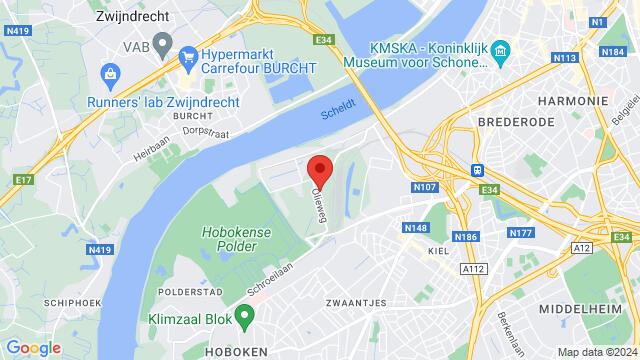 Karte der Umgebung von Plein Publiek Rooftop, Antwerp, Belgium, Antwerp, AN, BE