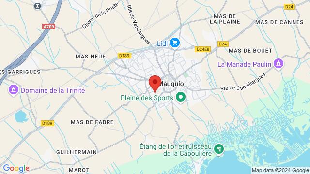 Map of the area around Lieu dit Tamaris, 34130 Mauguio