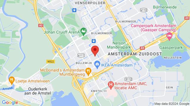 Karte der Umgebung von Hogehilweg 20, 1101 CD Amsterdam, Nederland,Amsterdam, Netherlands, Amsterdam, NH, NL