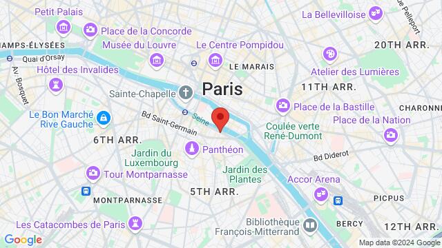 Map of the area around Quai de la Tournelle,Paris, France, Paris, IL, FR