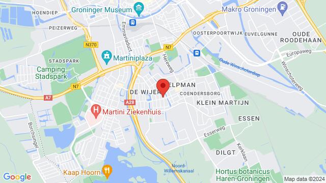 Kaart van de omgeving van P.C. Hooftlaan 1a, 9721 JM Groningen, Nederland, Groningen, GR, NL