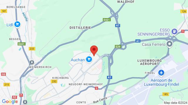 Map of the area around 10 Circuit de la Foire Internationale, L-1347 Kirchberg, Luxembourg,Luxembourg, Luxembourg, Luxembourg, LU, LU