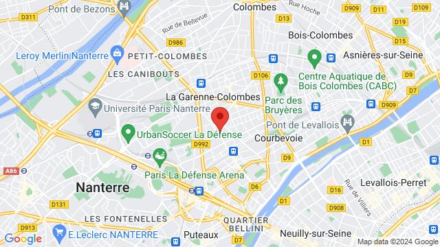 Map of the area around 80 Avenue Marceau 92400 Courbevoie