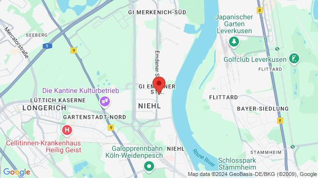 Map of the area around Emdener Straße 68, Köln, Nordrhein-Westfalen