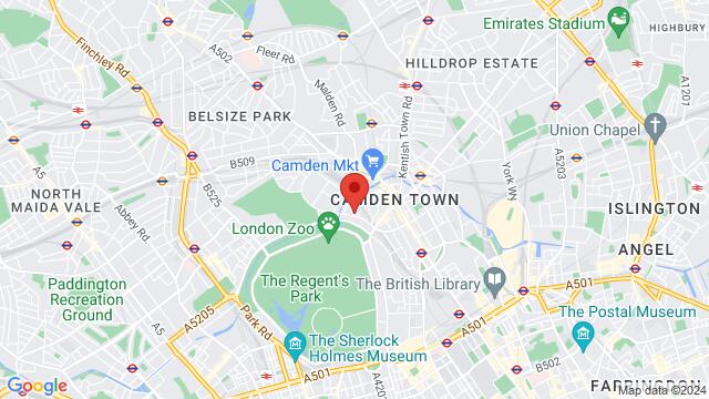 Map of the area around Cecil Sharp House, 2 Regents Park Rd, London, NW1 7AY, United Kingdom