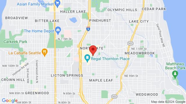 Mapa de la zona alrededor de Northgate Community Center, 5th Avenue Northeast, Seattle, WA, USA