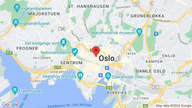 Map of the area around Møllergata 9,Oslo, Norway, Oslo, OS, NO