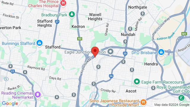 Map of the area around 5 Ramona Street, Wooloowin, Brisbane, QL, AU