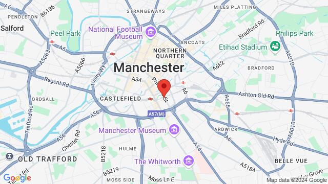 Map of the area around 106 Princess Street, Manchester, EN, GB