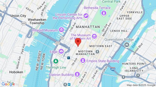 Map of the area around 270 West 43rd Street, New York, NY 10036