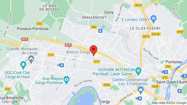 Map of the area around 11 Avenue de la Plaine des Sports 95800 Cergy