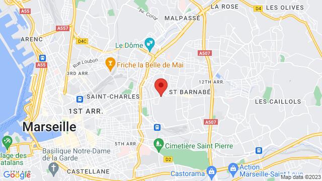 Map of the area around 1 Rue de Cadolive 13004 Marseille