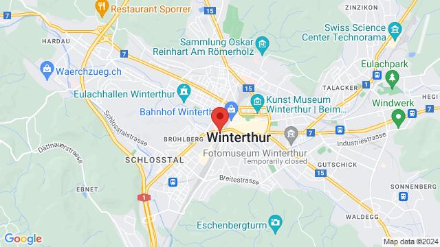 Kaart van de omgeving van Zürcherstrasse 3, 8400 Winterthur