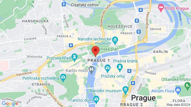 Map of the area around U PLOVÁRNY,Prague, Czech Republic, Prague, PR, CZ
