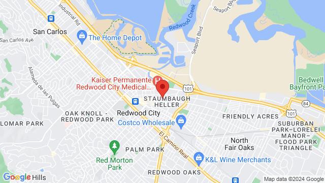 Map of the area around Luna Del Soul – House of Dance, 822 Cassia Street, Redwood City, CA, 94063, United States