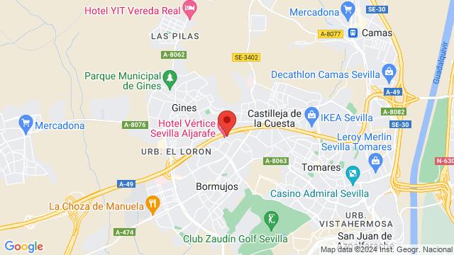Map of the area around Avenida Republica Argentina 1, Bormujos, Sevilla