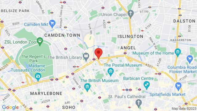 Map of the area around 275 Pentonville RD, Kings Cross, London, GB