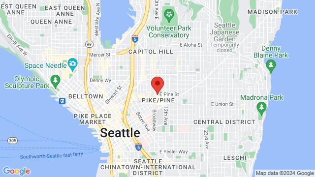 Mapa de la zona alrededor de Century Ballroom – Seattle, 915 E Pine St, Seattle, WA, 98122, United States