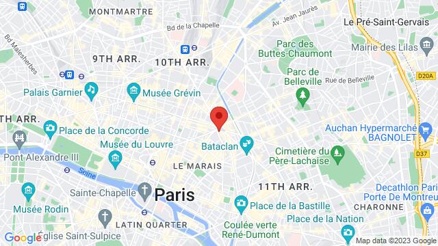 Map of the area around 13 Place de la République, 75003 paris