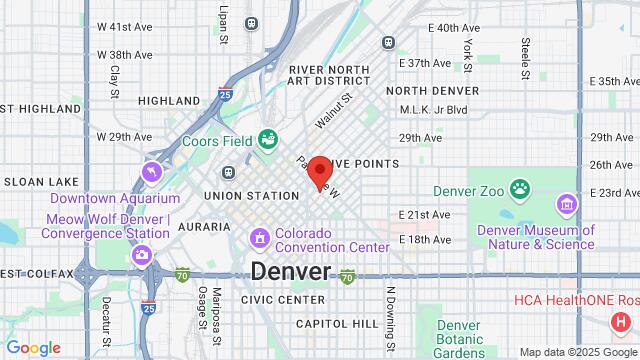 Map of the area around 708 22nd St, Denver, CO 80205, United States,Denver, Colorado, Denver, CO, US