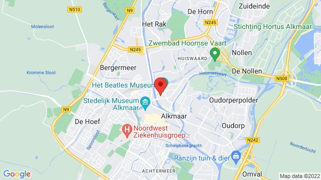 Map of the area around De Jagerstraat 2, Alkmaar, The Netherlands
