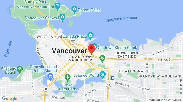 Map of the area around 328 W Hastings St, Vancouver, BC V6B 1K6, Canada,Vancouver, British Columbia, Vancouver, BC, CA