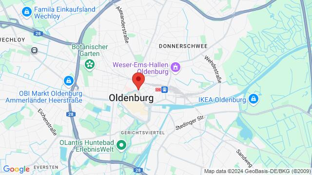 Map of the area around Bahhofstraße 11, 26122, Oldenburg