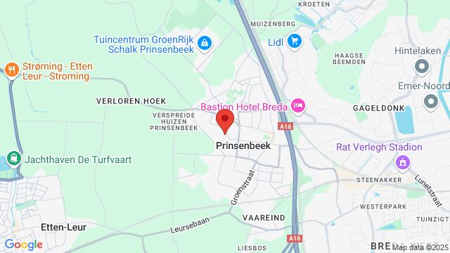 Map of the area around De Drie Linden - Prinsenbeek (NL)